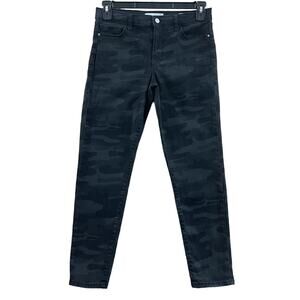Social Standard By Sanctuary Jeans Womens Size 8 Black Camouflage Ankle Skinny